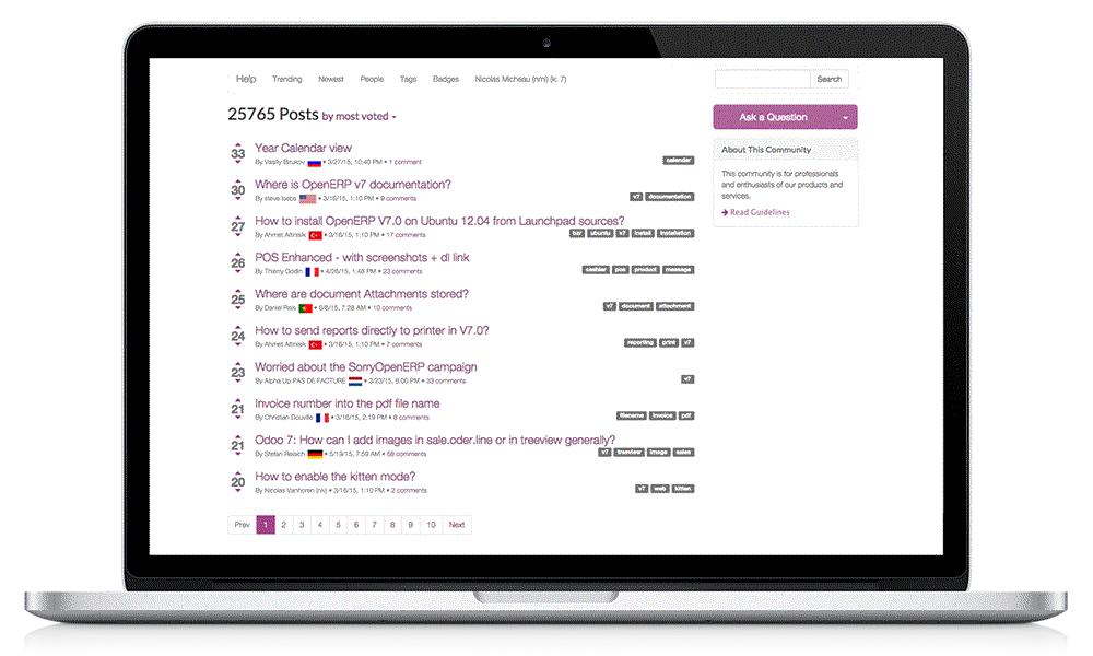 Odoo - Sample 2 for three columns