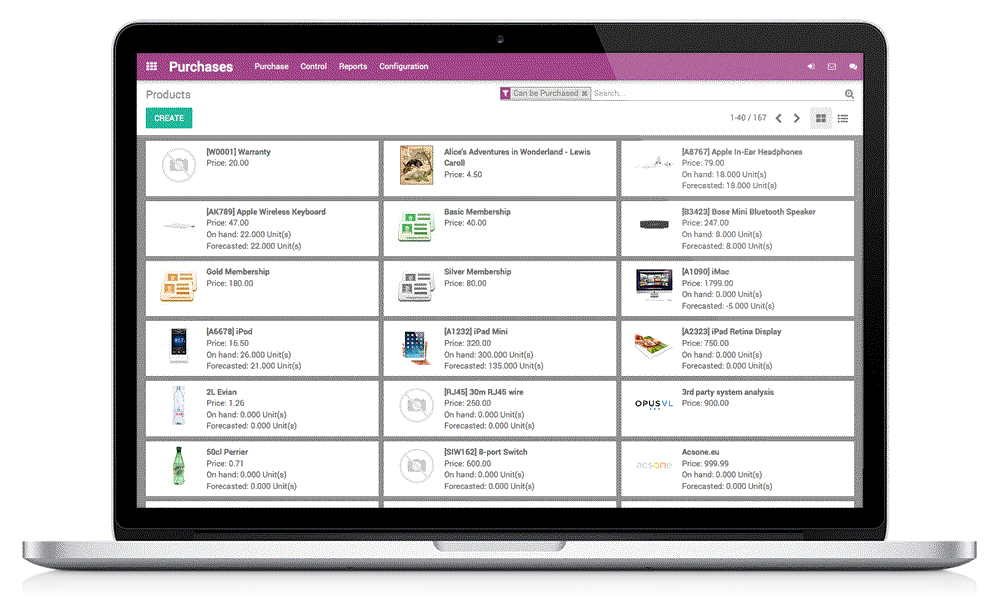 Odoo - Sample 2 for three columns